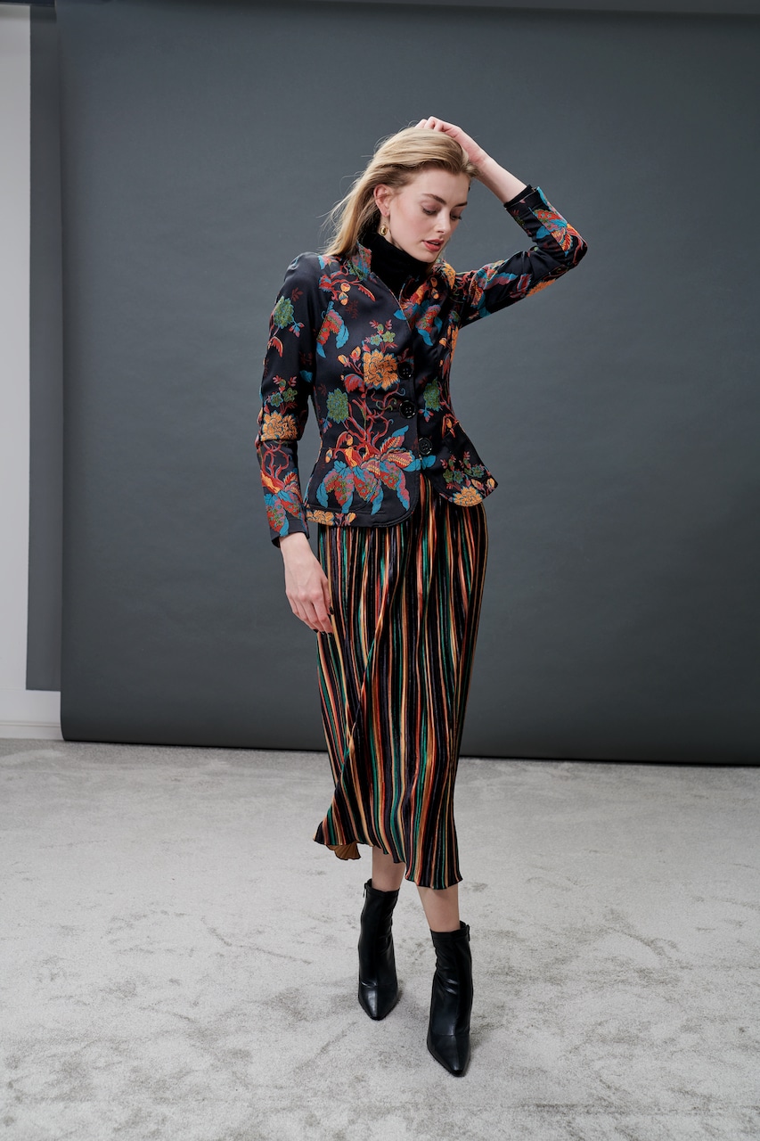 Colorful blazer & skirt